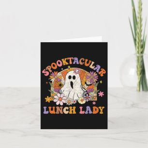 Spooktacular Lunch Lady Happy Halloween Spooky Mat Card