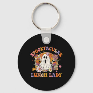 Spooktacular Lunch Lady Happy Halloween Spooky Mat Key Ring