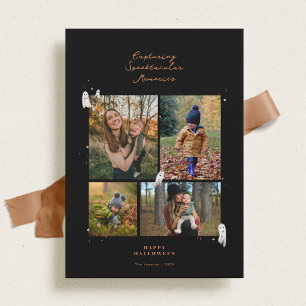 Spooktacular Memories Hallloween Multi Photo  Holiday Card