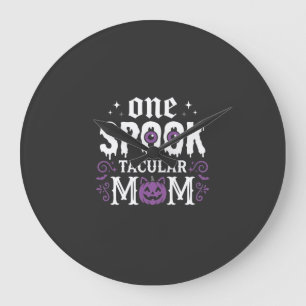 Spooktacular Mum Halloween Design_1 Large Clock