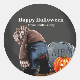 Spooktacular night classic round sticker