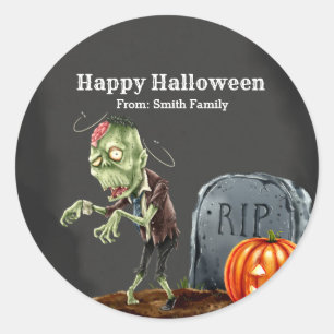 Spooktacular night classic round sticker