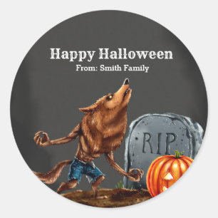 Spooktacular night classic round sticker
