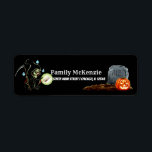 Spooktacular night return address label<br><div class="desc">Available in different products.  Did you know that you can transfer this design to any products that you want by yourself. If you don't know how,   please check my post to see how to do:  www.giftforallseason.com/blog/new-option-at-zazzle-store</div>