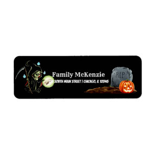 Spooktacular night return address label