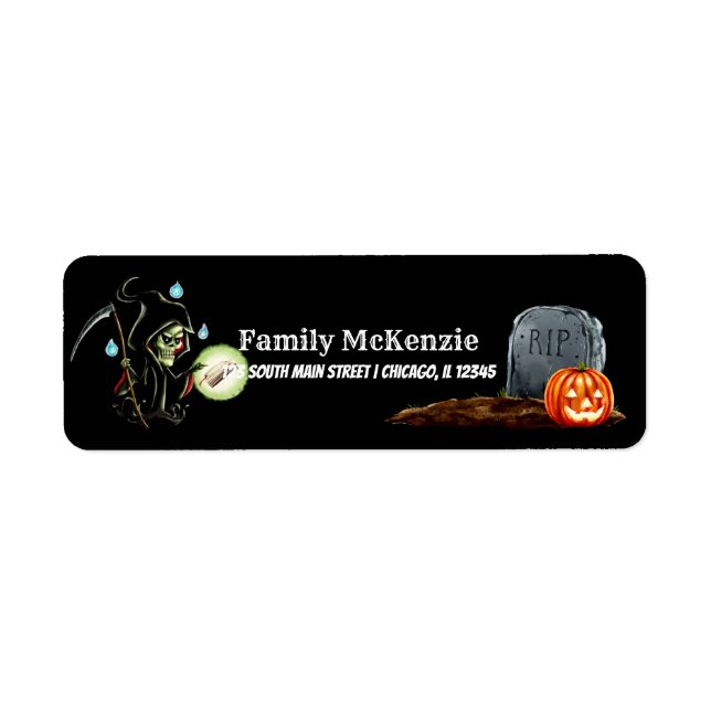Spooktacular night return address label (Front)