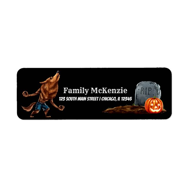 Spooktacular night return address label (Front)