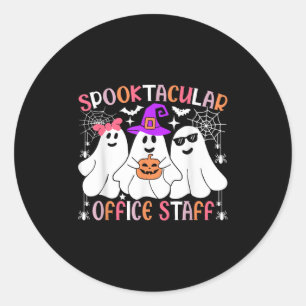Spooktacular Office Staff Funny Halloween Costume Classic Round Sticker