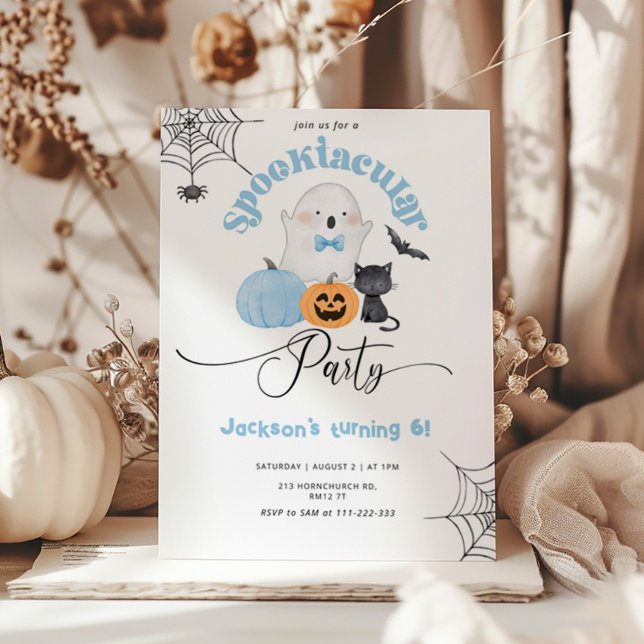 Spooktacular party boy Halloween birthday Invitation (Creator Uploaded)