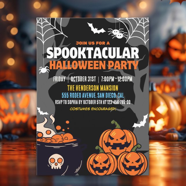 Spooktacular Party Funny Halloween Invitation (Creator Uploaded)