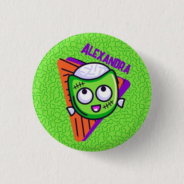 Spooktacular Personalised Zombie Button (Front)
