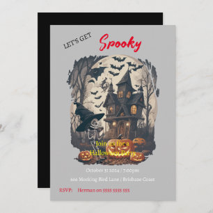 Spooktacular Scary Halloween Invitation
