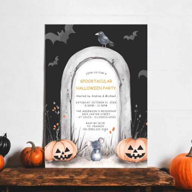 Spooktacular spooky Halloween Party Invitation (spooktacular halloween party invitation , fully editable , ideal for a family party)