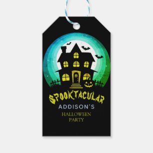 Spooktacular Spooky House Halloween Party Gift Tags