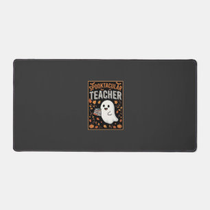 Spooktacular Teacher Halloween Ghost Design_1 Desk Mat