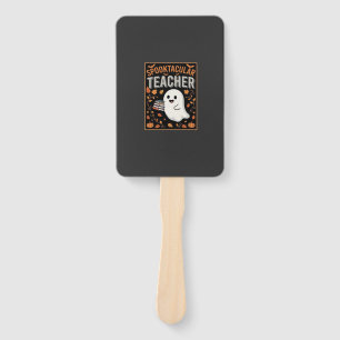 Spooktacular Teacher Halloween Ghost Design_1 Hand Fan