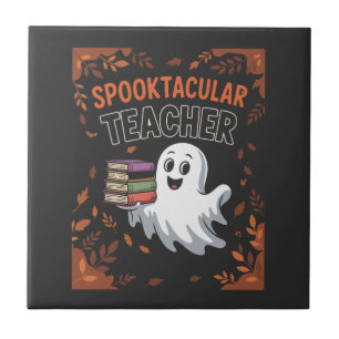 Spooktacular Teacher Halloween T-shirt Ceramic Tile