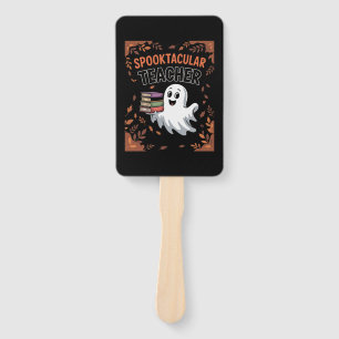 Spooktacular Teacher Halloween T-shirt Hand Fan