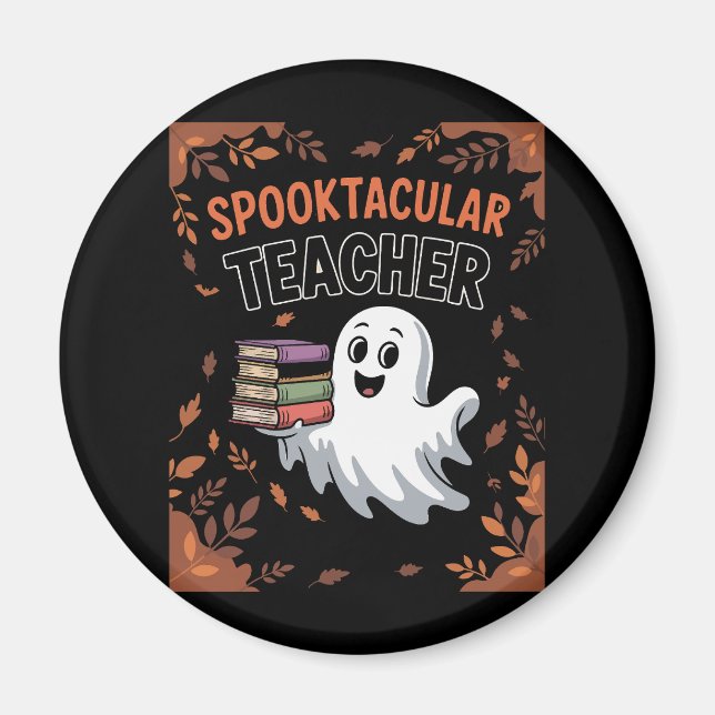 Spooktacular Teacher Halloween T-shirt Magnet (Front)