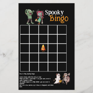 SpooktacularHalloween Bash Spooky Bingo Card
