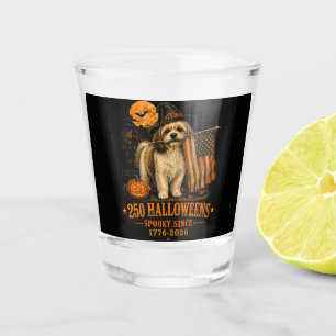 Spooky 250 Halloweens Shih Tzu Patriotic 1776-2026 Shot Glass
