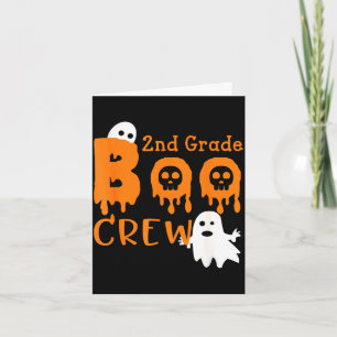 Spooky 2nd grade boo crew - scary ghosts card