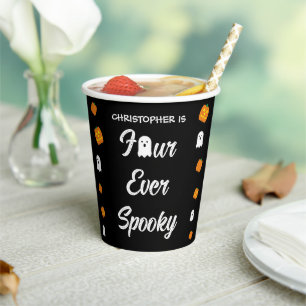 Spooky 4th Birthday Paper Cups