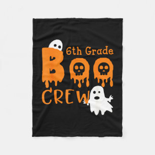 Spooky 6th grade boo crew - scary ghosts fleece blanket