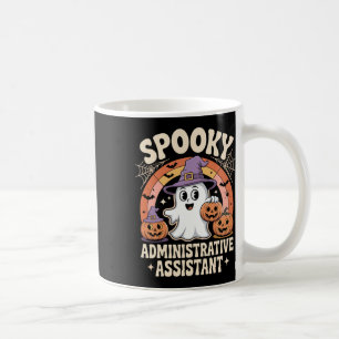Spooky Administrative Istant Ghost Pumpkin Hallowe Coffee Mug