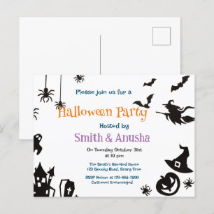 Spooky Adult Halloween Party Invitation Postcard