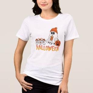 Spooky Aesthetic Halloween – Skeletons, Ghosts & B Tri-Blend Shirt