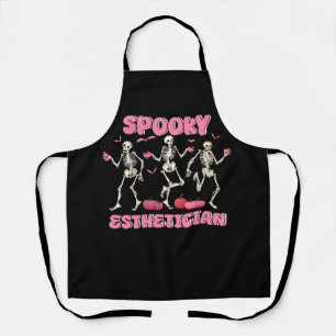 Spooky Aesthetician Halloween Skeleton Skin Therap Apron