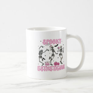 Spooky Aesthetician Halloween Skeleton Skin Therap Coffee Mug