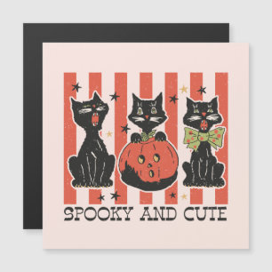Spooky and Cute - Black Cat and Pumpkin