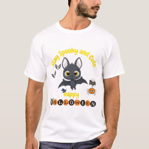 Spooky And Cute Halloween Bat  T-Shirt