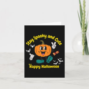 Spooky And Cute Halloween Pumpkin Card
