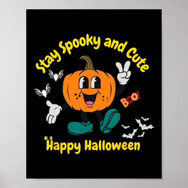 Spooky And Cute Halloween Pumpkin  Poster (Front)