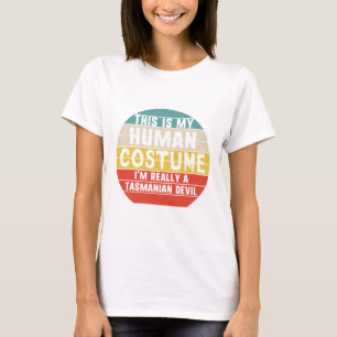 Spooky And Feral Racoon Funny Halloween  T-Shirt