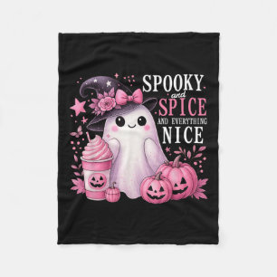 Spooky And Spice And Everything Nice Halloween Pin Fleece Blanket