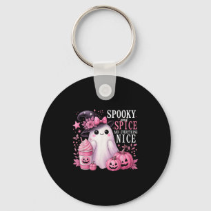 Spooky And Spice And Everything Nice Halloween Pin Key Ring