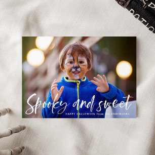 Spooky and Sweet   Halloween Photo Card
