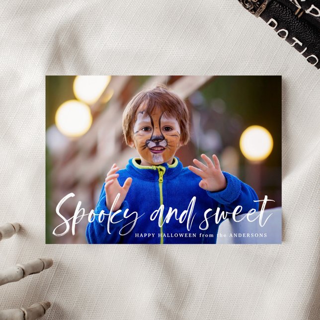 Spooky and Sweet Halloween Photo Card (Creator Uploaded)