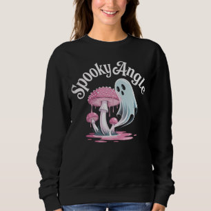 Spooky Angel Cute Ghost Pink Dripping Mushroom  Sweatshirt