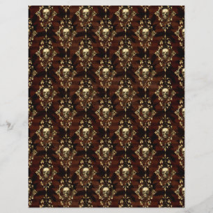 Spooky Autumn Gothic Scrapbook Paper Sheet
