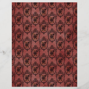 Spooky Autumn Gothic Scrapbook Paper Sheet