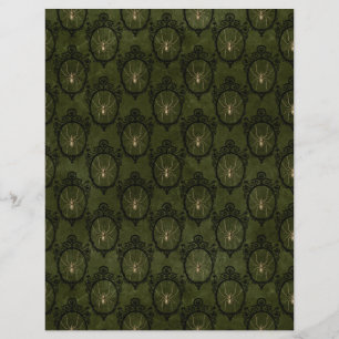 Spooky Autumn Gothic Scrapbook Paper Sheet