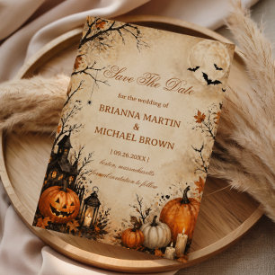 Spooky Autumn Pumpkin Night Save The Date