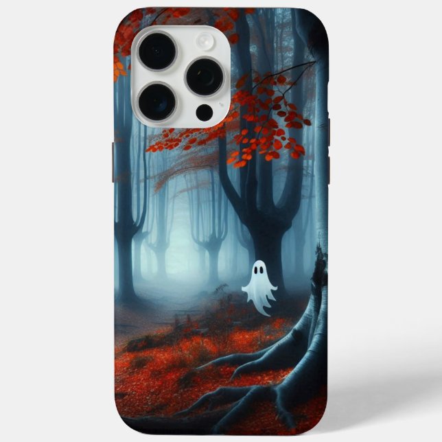 Spooky Autumn woods with a ghost Case-Mate iPhone Case (Back)