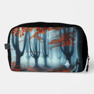 Spooky Autumn woods with a ghost Dopp Kit