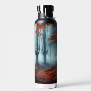 Spooky Autumn woods with a ghost Water Bottle
